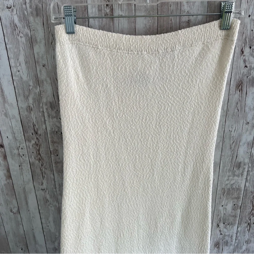 Free People FP Beach Cream Textured Maxi Tube Dress Resort Medium - Picture 3 of 4